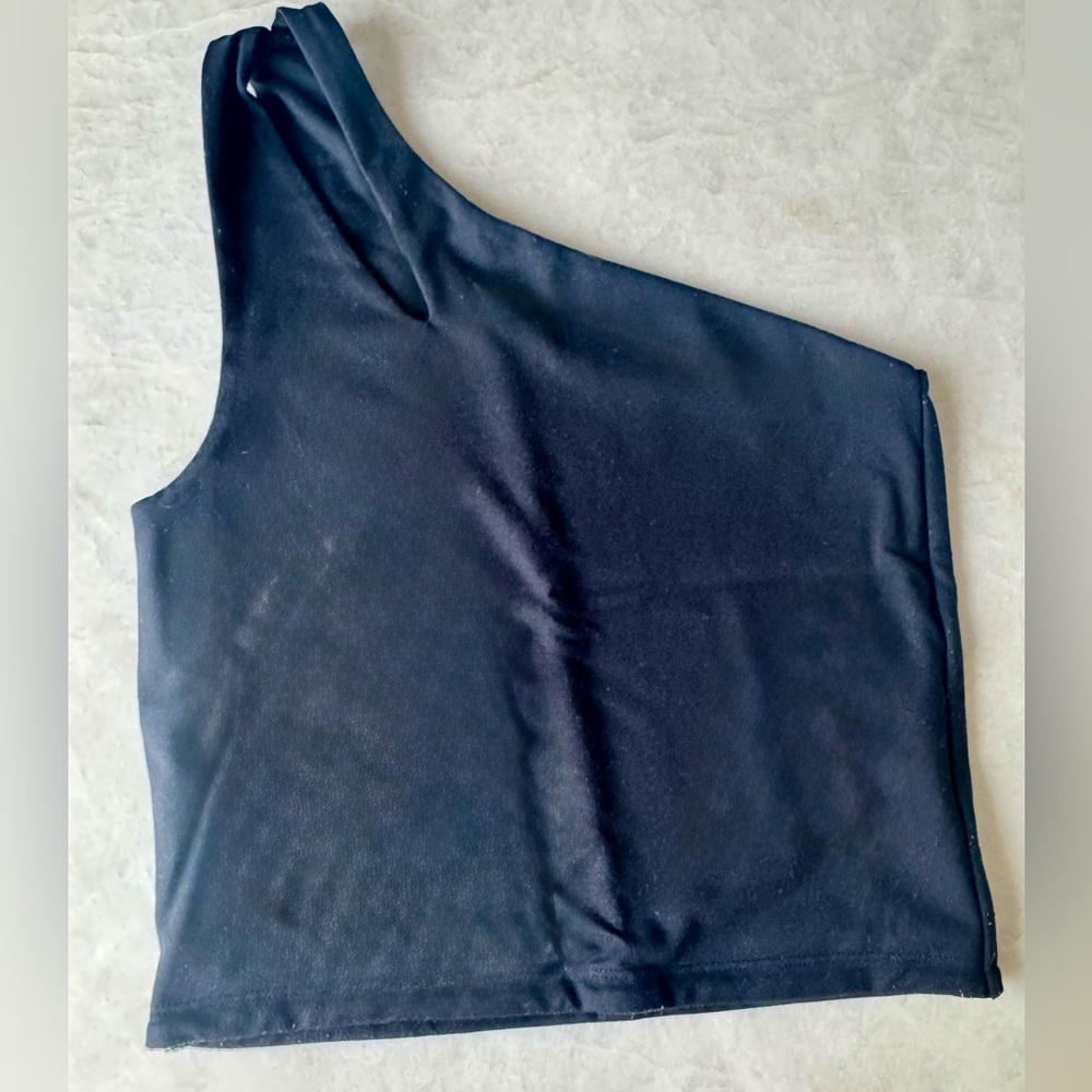 Abercrombie & Fitch Black One Shoulder Tank Top Size Small